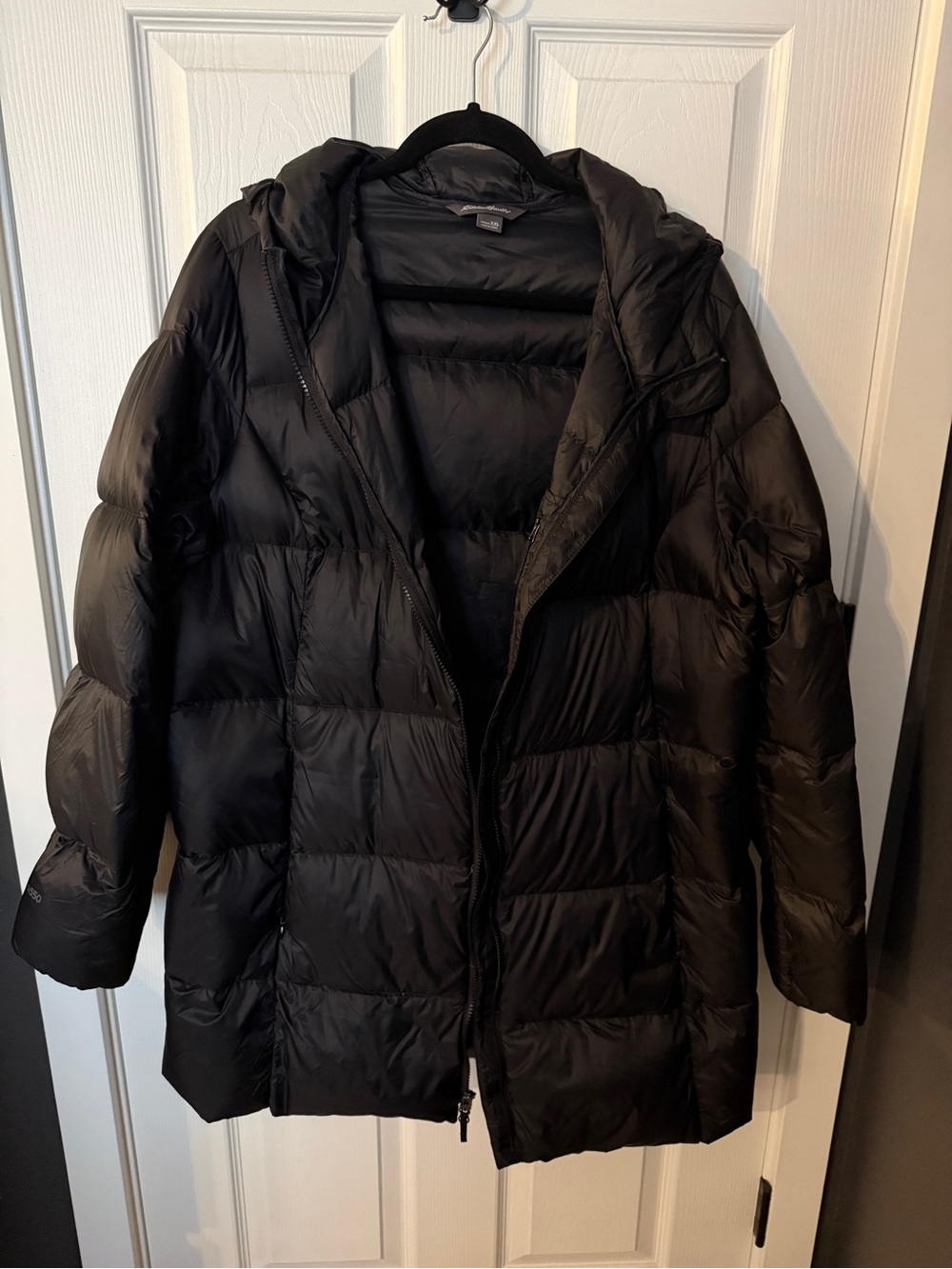 Eddie Bauer Women's Black Puffer Coat with Hood